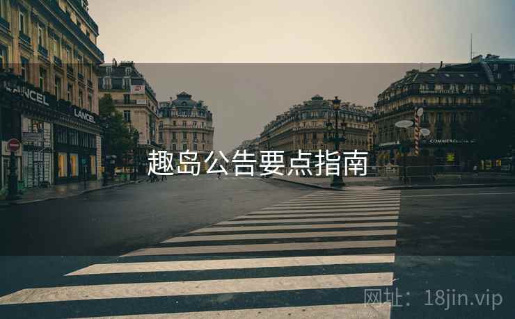 趣岛公告要点指南