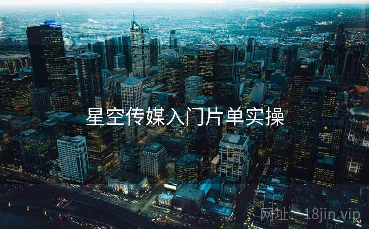 星空传媒入门片单实操