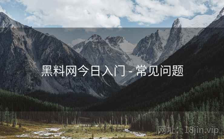黑料网今日入门 - 常见问题
