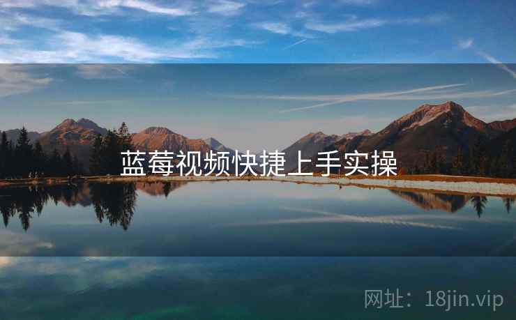 蓝莓视频快捷上手实操