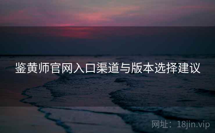 鉴黄师官网入口渠道与版本选择建议