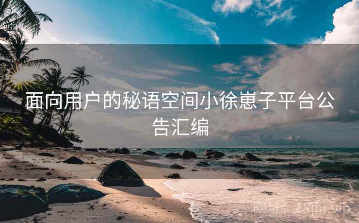 面向用户的秘语空间小徐崽子平台公告汇编