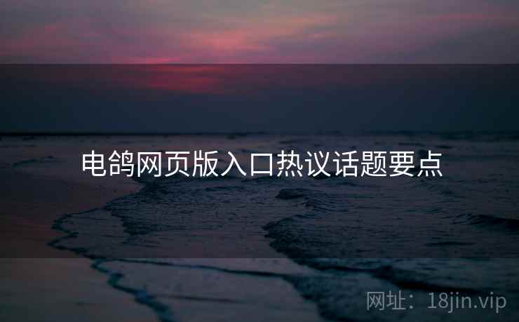 电鸽网页版入口热议话题要点