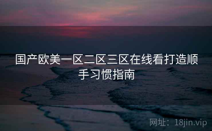 国产欧美一区二区三区在线看打造顺手习惯指南