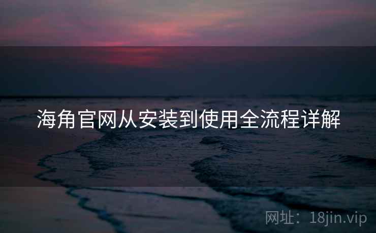 海角官网从安装到使用全流程详解