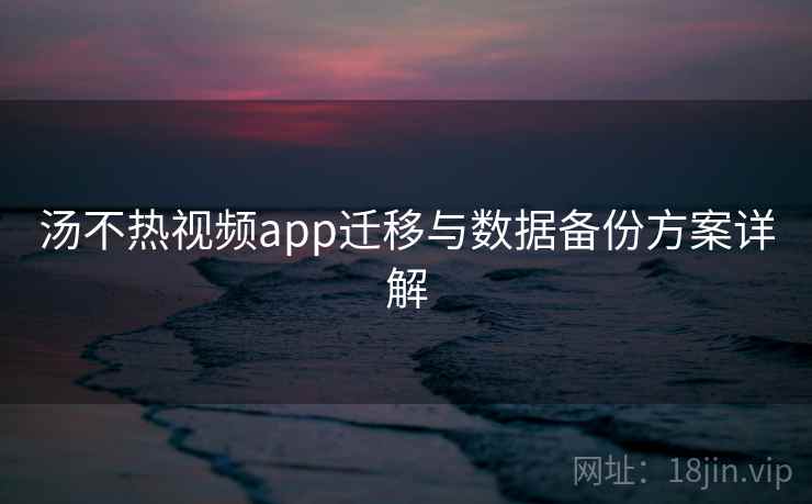 汤不热视频app迁移与数据备份方案详解